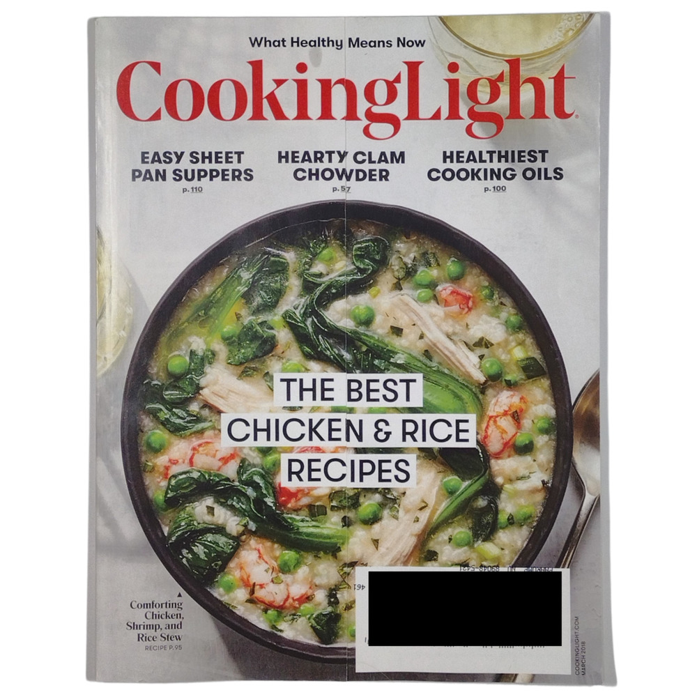 Cooking Light Magazine March 2018 The Best Chicken & Rice Recipes Clam Chowder